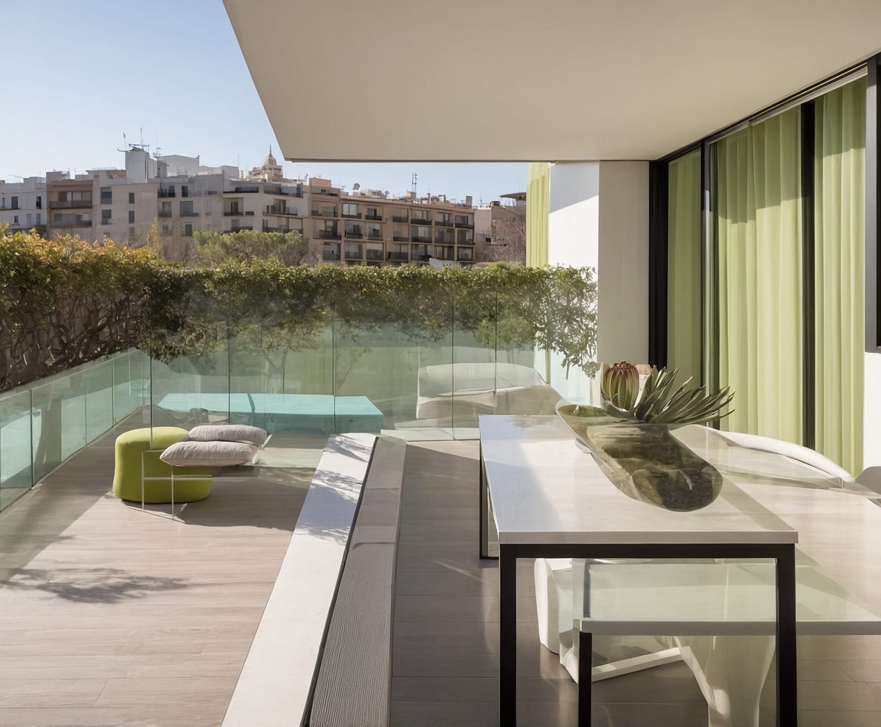 Ático de lujo moderno con terrazas amplias en Barcelona